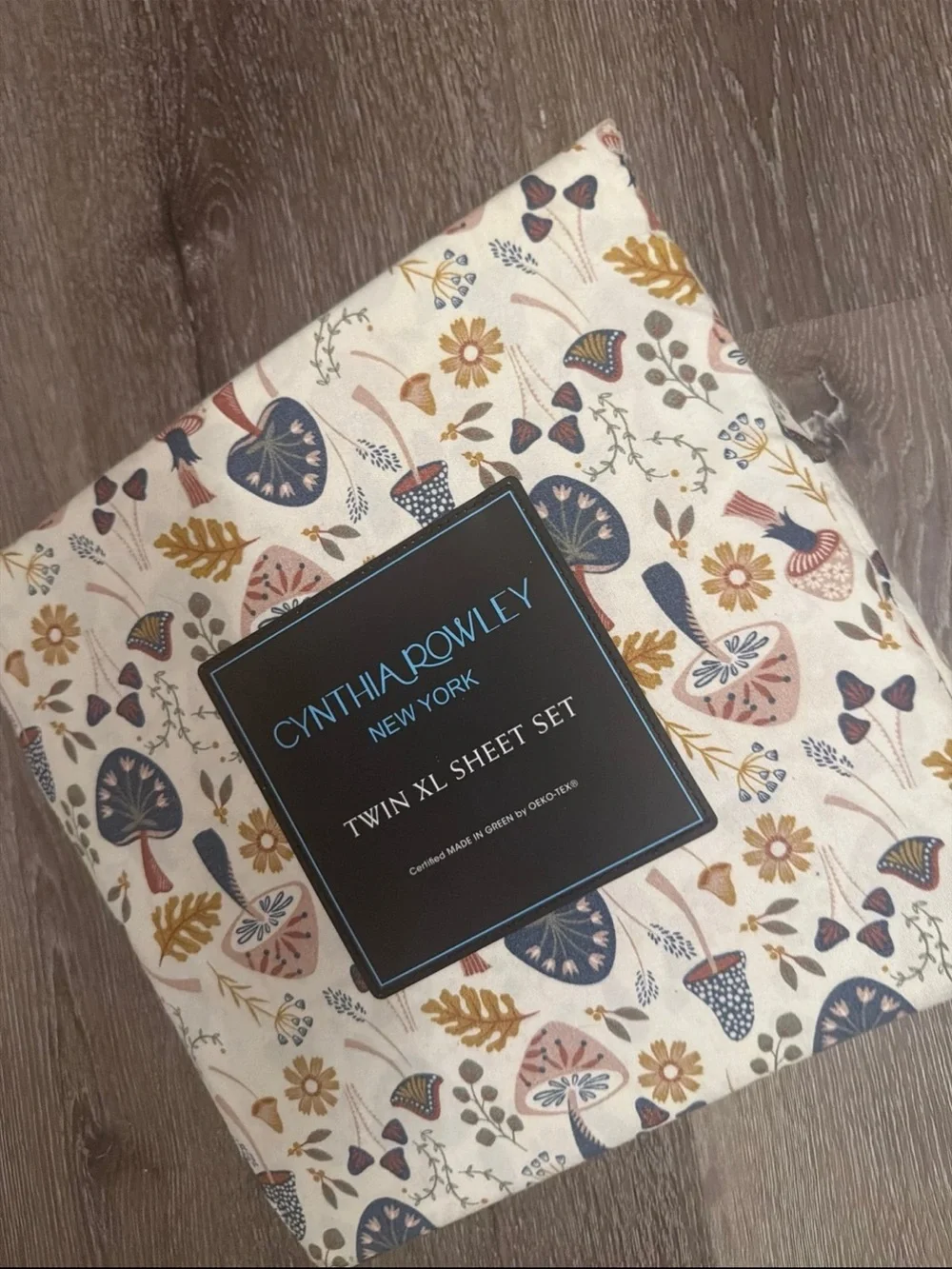 Cynthia Rowley mushrooms fall Twin XL Sheet Set